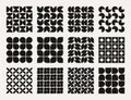 Set of seamless patterns in Bauhaus style. Monochrome vector illustration. Royalty Free Stock Photo